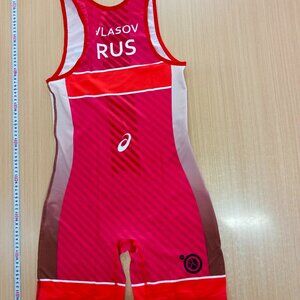 Russia Wrestling Singlet Vlasov Red Adult Large